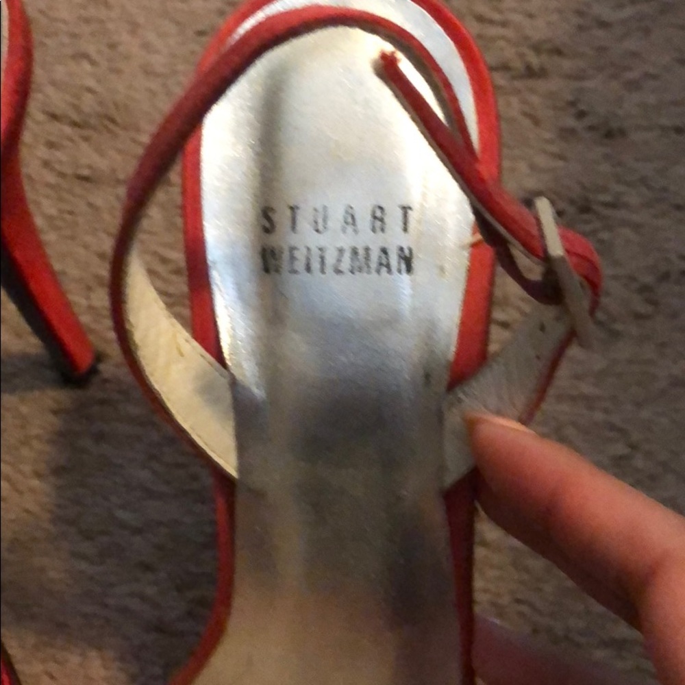 Red Statin Stuart Weizman Sandals - image 2